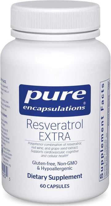 Pure Encapsulations Resveratrol Extra - 100 Mg Trans-Resveratrol - For Healthy Cellular & Cardiovascular Function* - Antioxidants Supplement - Non-Gmo & Gluten Free - 60 Capsules