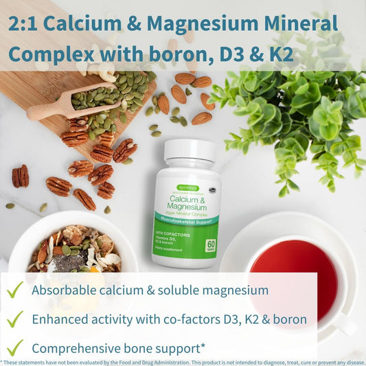 Vegan Vanilla Collagen Protein Powder + Calcium & Magnesium Complex Bundle, Comprehensive Bone Support, By Igennus