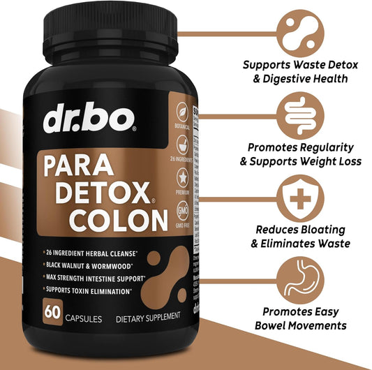 Colon Cleanse Pills Body Detox - Intestinal Guard Cleanser for Stomach - Natural Weight Flush Cleaner Supplement Complex, Women Men Kids, Herbal Wormwood Black Walnut Clove - Gut Loss Health Capsules