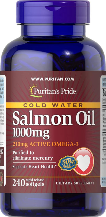 Puritan's Pride Omega-3 Salmon Oil(210 Mg Active Omega-3), 1.1000 Mg,