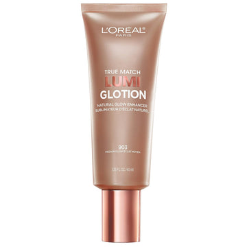 L'Oreal Paris Makeup True Match Lumi Glotion, Natural Glow Enhancer, Illuminator Highlighter, Bronzing Drops For A Sun-Kissed Glow, 903 Medium
