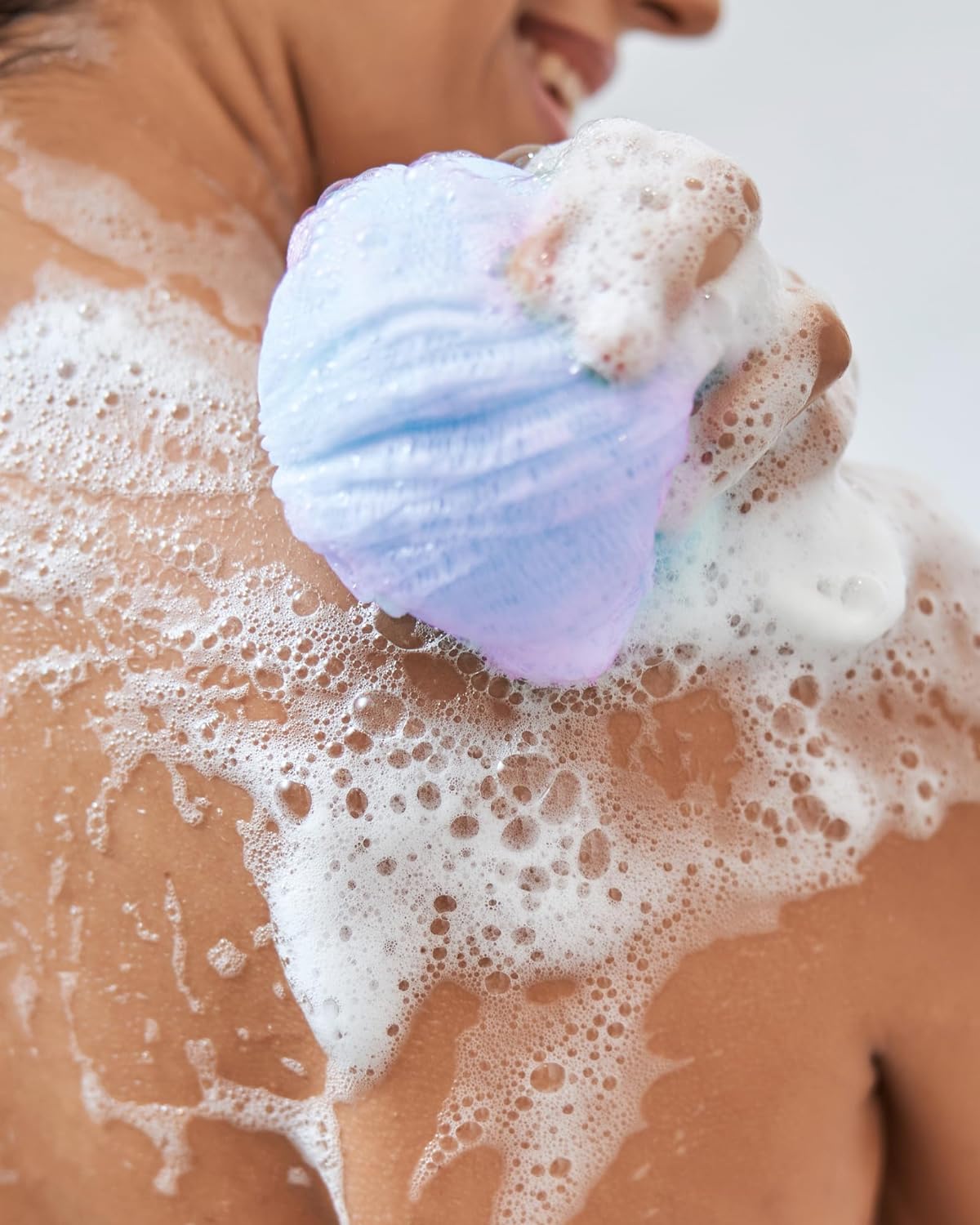 Bliss Women's Loofah - 4 Pack Exfoliating Mesh Shower Scrubber - Large Bath Sponge Body Pouf : Beauty & Personal Care