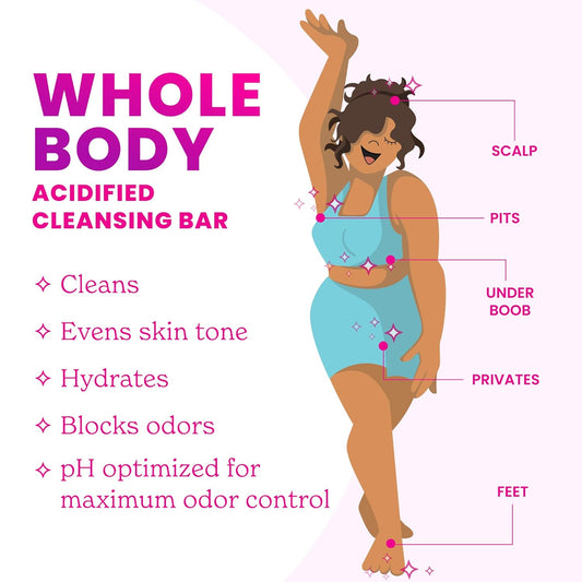 Lume Acidified Body Cleansing Bar - 24 Hour Odor Control - Removes Odor Better Than Soap - Moisturizing Formula - Formulated Without Sls Orparabens - Ob/Gyn Developed - 5 Ounce (Clean Tangerine)