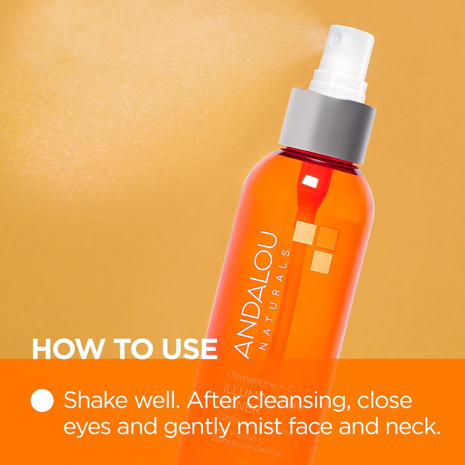 Andalou Naturals, Toner Facial Toner Helps Hydrate Balance Skin Ph For Clear Even Skin, Clementine Plus C, 6 Fl Oz : Facial Toners : Beauty & Personal Care