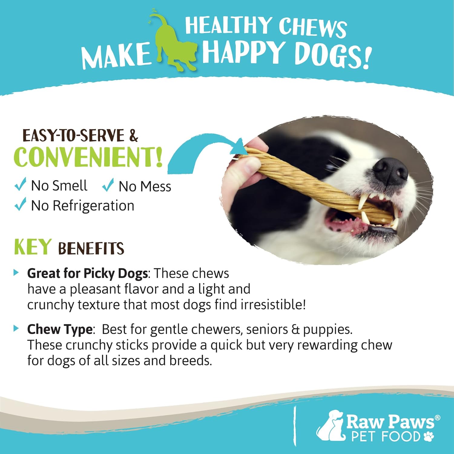 Raw Paws Beef Tripe Twists for Dogs - 5 inch, 5-Pack - Packed in USA - Free-Range Green Tripe Sticks for Dogs - Odor-Free, Crunchy Tripe Dog Treats - All-Natural Green Beef Tripe Sticks Chews : Pet Supplies