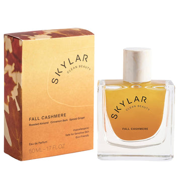 Skylar Fall Cashmere Eau De Parfum - Hypoallergenic & Clean Perfume For Women & Men, Vegan & Safe For Sensitive Skin - Spicy Gourmand Perfume With Notes Of Cinnamon, Almond & Ginger - 10Ml /0.33 Fl Oz