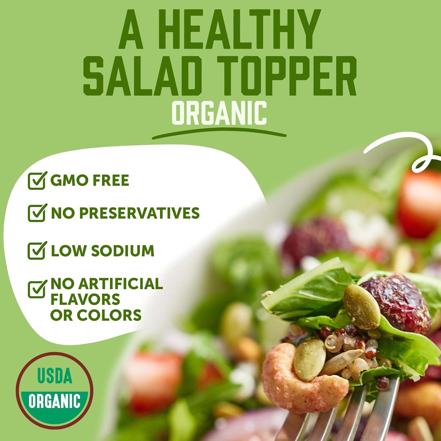 Natursource Organic Salad Topper Strawberry Glazed Cashew - Salad Toppings, Salad Toppers Seeds And Cranberries, Crunchy, Mixed Seeds For Salad, Oatmeal Or Yogurt, Gluten Free - 24 Oz (1.5 Lb) : Grocery & Gourmet Food