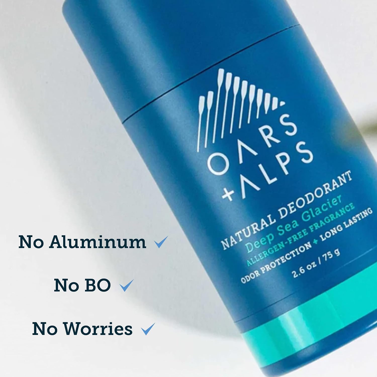 Oars + Alps Aluminum Free Deodorant for Men and Women, Dermatologist Tested, Travel Size, Deep Sea Glacier, 3 Pack, 2.6 Oz Each : Beauty & Personal Care