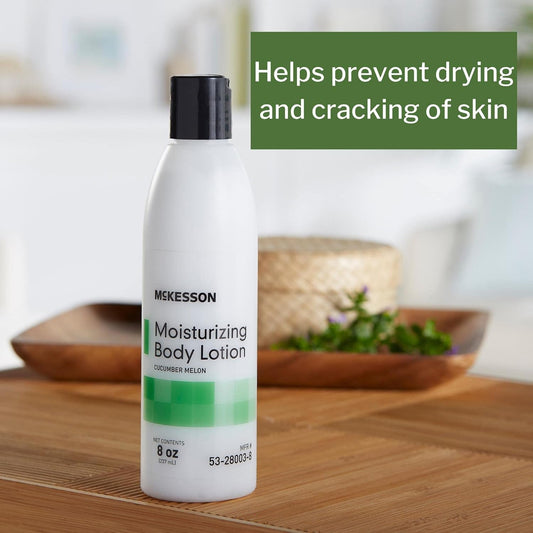 Mckesson Moisturizing Body Lotion, Cucumber Melon Scent, 8 Oz, 48 Count