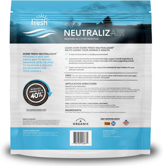 Home Fresh Small Pet Litter Deodorizer - Organic Small Animal, Poultry, And Livestock Bedding And Litter Additive, Scent Free Odor Eliminator - Neutralizes Pet & Livestock Urine Smells - 7 Pound Bag