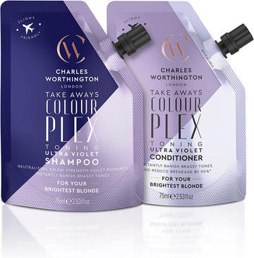 Charles Worthington Colourplex Toning Ultra Violet Shampoo With Ultra Violet Conditioner Takeaway