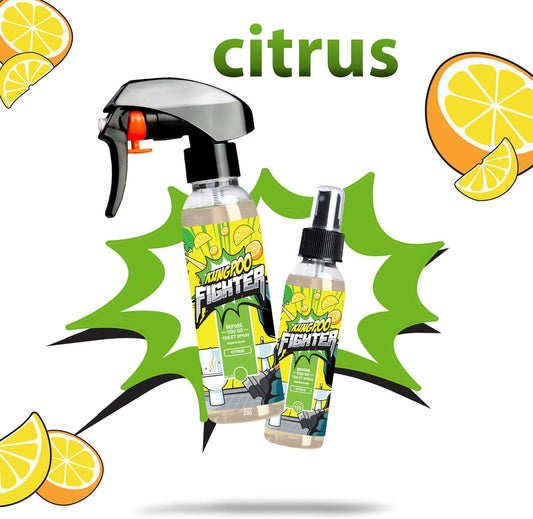 Citrus 2oz Toilet Spray - USA Made Before You Go Toilet Bowl Spray | Bathroom Poop Air Freshener Odor Eliminator Funny Gift