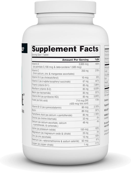 Source Naturals Mega-One Muti-Vitamin With Minerals, No Iron - 180 Tablets