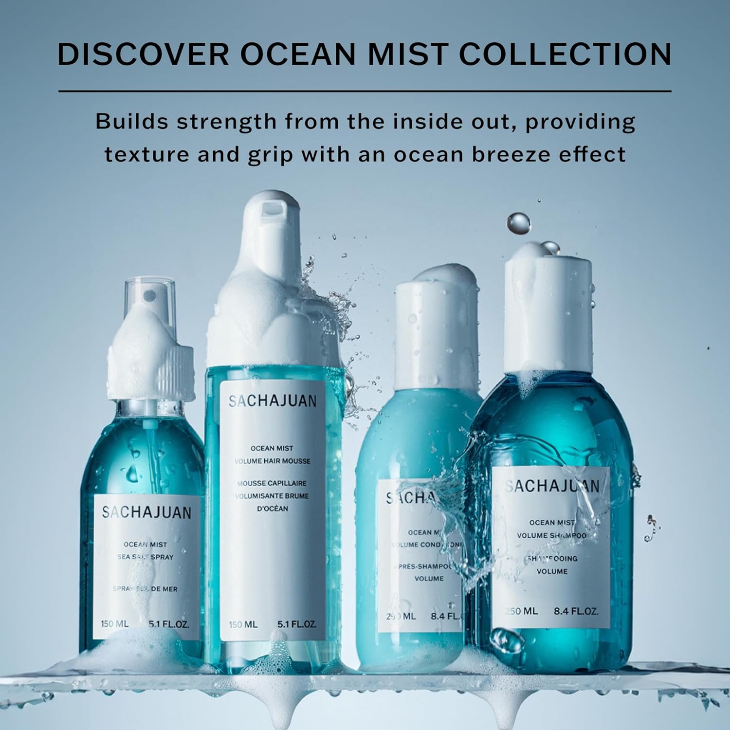 Sachajuan Ocean Mist Sea Salt Spray, Wave, Texture, Grip & Volume For Texturizing Beach Waves, Matt Finish 5.1 Fl Oz + 1.7 Fl Oz (Pack Of 2) : Beauty & Personal Care