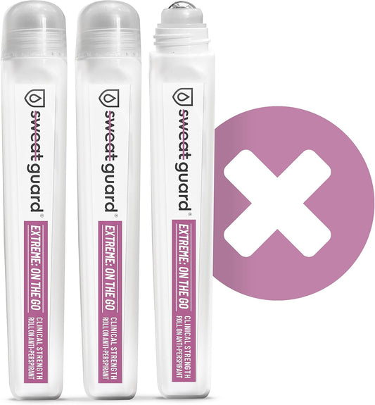 Sweat Guard® Extreme Antiperspirant, On The Go - 3 X 10Ml Roll On. Coconut Scented, Anti Sweat Deodorant For Underarm - Controls Excessive Sweating & Odour. Maximum Effect Hyperhidrosis Treatment