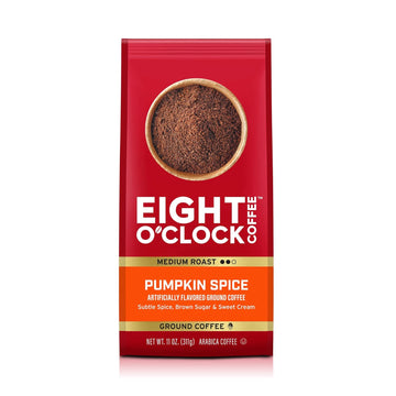 Eight O'Clock Coffee Pumpkin Spice, Medium Roast Ground Coffee, 11 Ounce (Pack Of 1), 100% Arabica, Kosher Certified