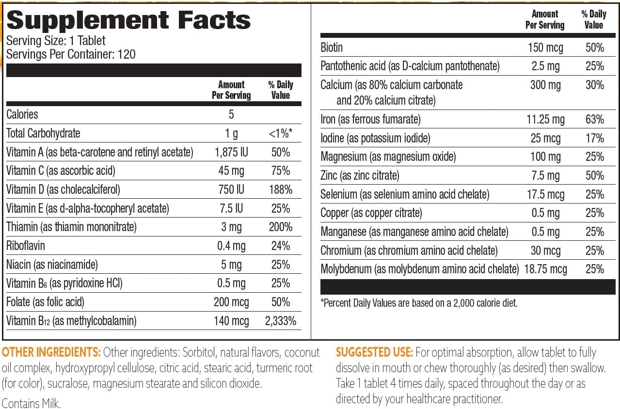 Bariatric Choice My Bariatric All-in-One Multivitamin Chewable with 300 mg of Calcium, Berry (120ct) : Health & Household