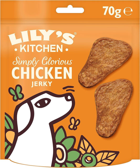 Lily's Kitchen Natural Dog Treats Multipack - Beef Mini Burgers, Duck and Venison Sausages, Chicken Bites & Chicken Jerky (8 x 70 g)?DTSM70