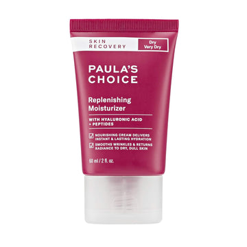 Paula'S Choice Skin Recovery Replenishing Facial Moisturizer Cream With Hyaluronic Acid, Soothes Redness & Sensitive Skin Prone To Rosacea & Eczema, Paraben-Free & Fragrance-Free, 2 Fl Oz