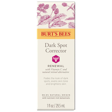 Burt'S Bees Renewal Dark Spot Corrector With Natural Retinol Alternative And Vitamin C, Reduces Appearance Of Dark Spots And Uneven Skin Tone, 98.6 Percent Natural Origin Skin Care, 1 Fl. Oz. Bottle