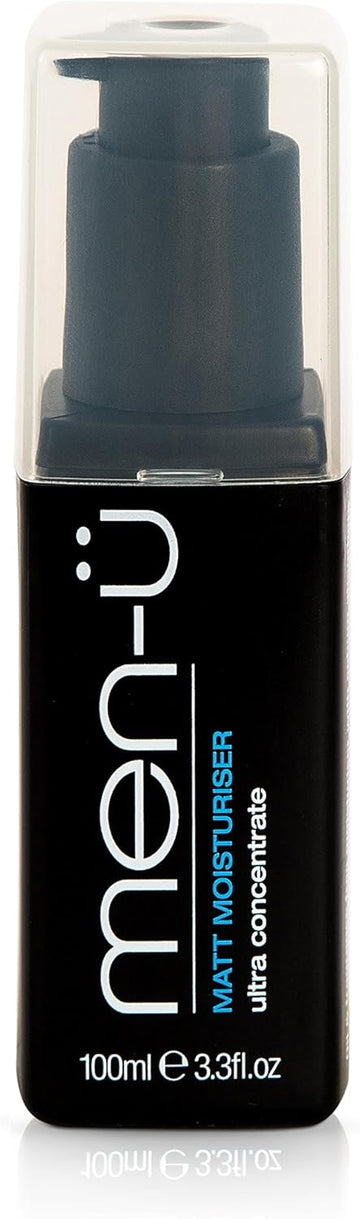 Men-Ü Matt Moisturiser Refill Kit, Up To 240 Applications, Ultra-Concentrate Mens Moisturiser, Use On The Face And Neck For Matt, Smooth & Firm Surface, 100 Ml Bottle + 100 Ml Refill