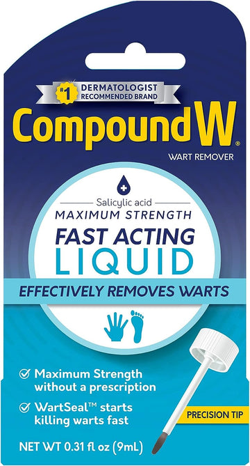 Compound W Maximum Strength Fast Acting Liquid Wart Remover, 0.31 fl oz