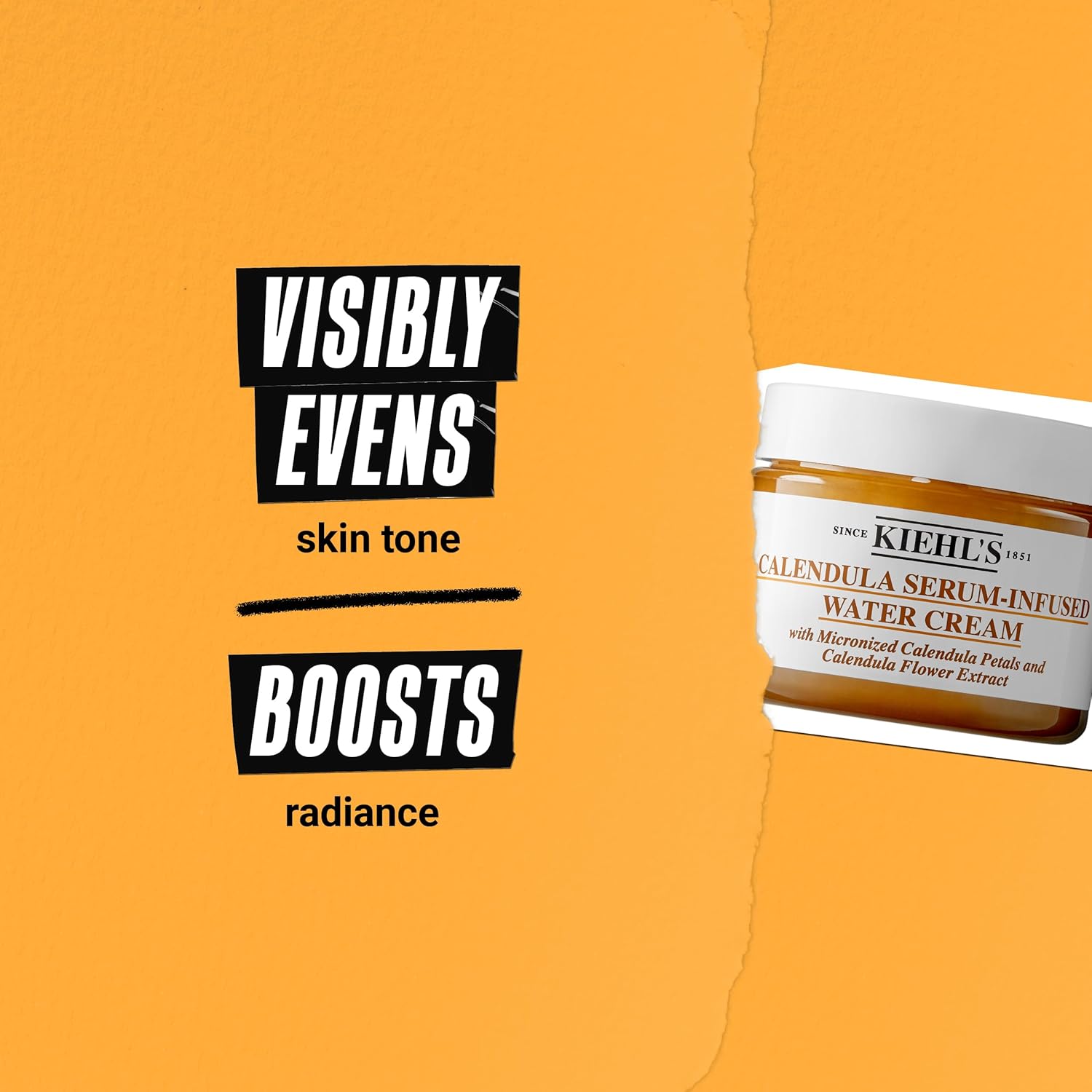 Kiehl'S Calendula Serum Infused Water Cream, Soothing Gel Moisturizer For All Skin Types, Visibly Evens Skin Tone & Boosts Radiance In 1 Week, 24Hr Hydration, Reduces Redness - 1.7 Fl Oz : Beauty & Personal Care
