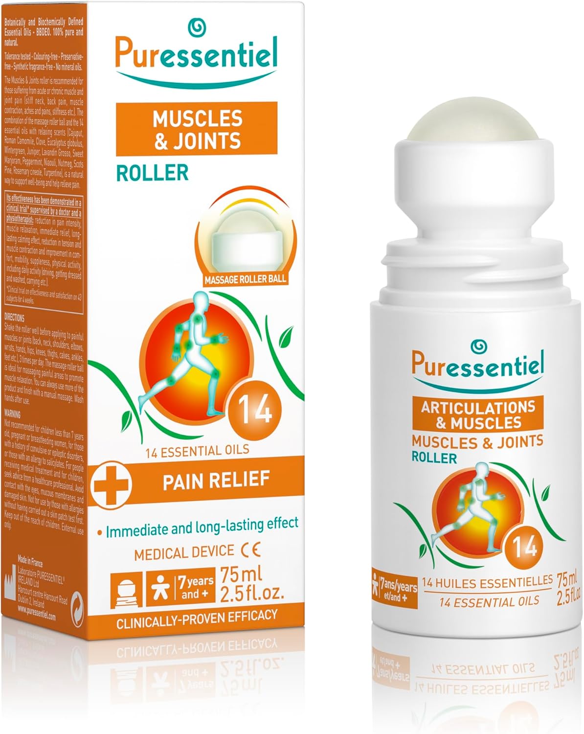 Puressentiel Duo Pack Muscles & Joints Roll On 75Ml X2 – Providing Fast Relief & Naturally Soothes Muscle Pain, Back Pain Relief, Neck Pain Relief & Shoulder Aches. Acupressure Massager & Muscle Rub
