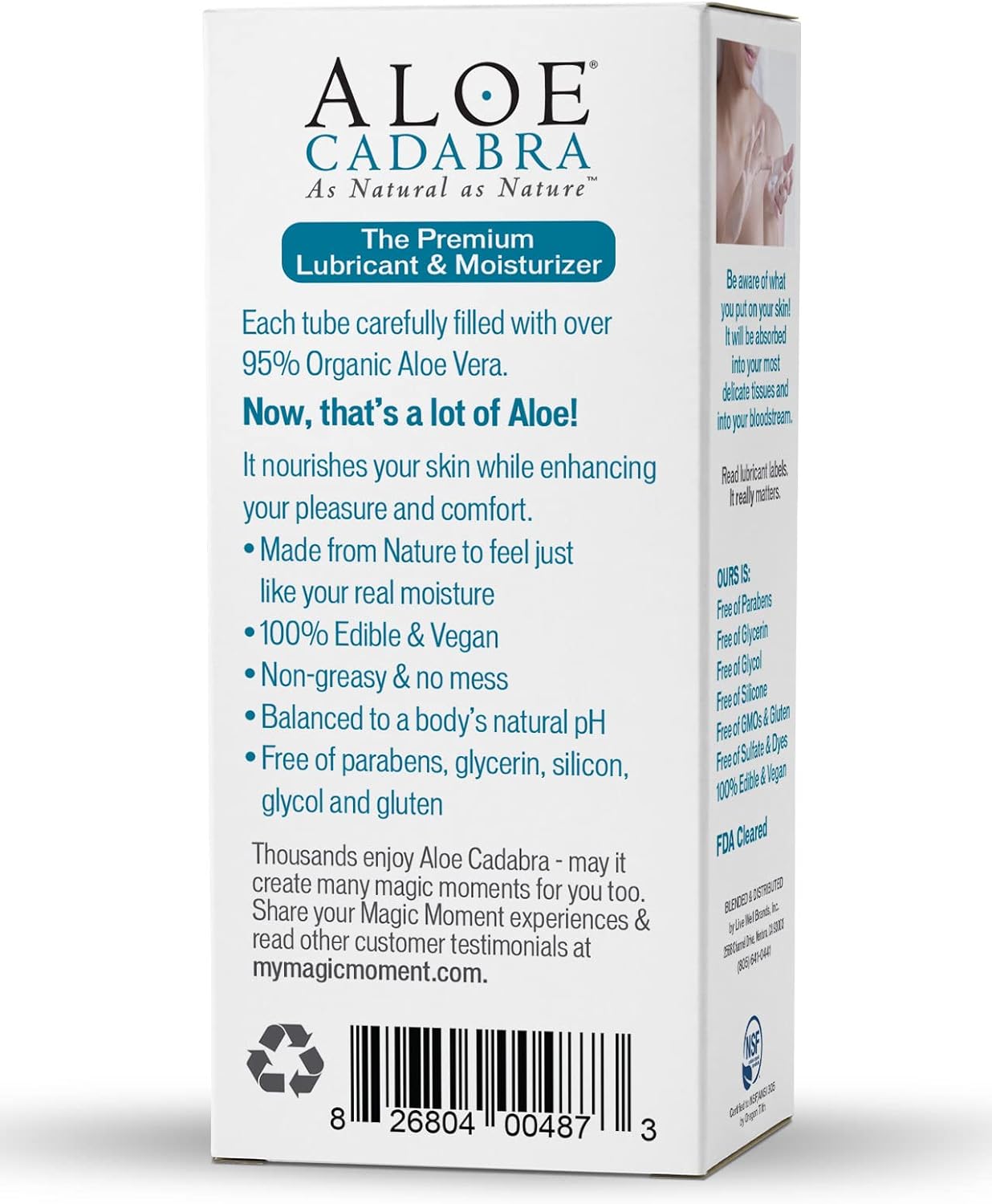 Aloe Cadabra Water Based Gingerbread Lubricant | Best Seasonal Organic Spiced Lube for Men, Women & Couples, 2.5oz : Health & Household