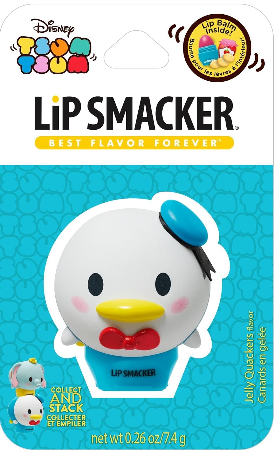 Lip Smacker Disney Tsum Tsum Balms Donald Jelly Quackers 0.26 Ounce : Beauty & Personal Care
