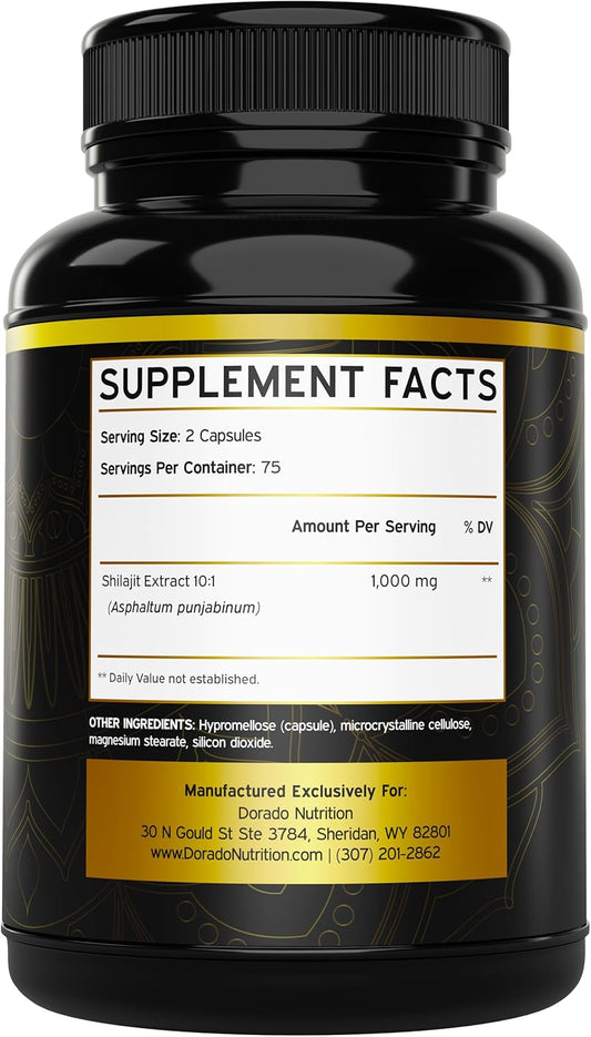 Pure Himalayan Shilajit With 85+ Trace Minerals (150 Capsules, 1000Mg Extract Per Serving) Pure Shilajit Capsules For Men & Women With Fulvic Acid For Immune Support - Usa Made
