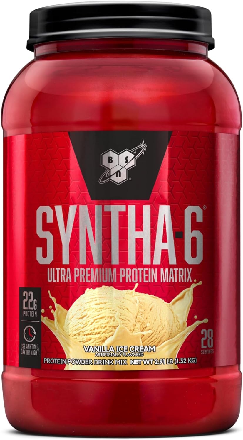 BSN SYNTHA-6 Whey Protein Powder, Vanilla Milk Isolate Protein Powder