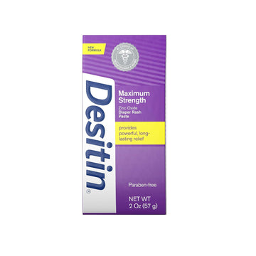 Desitin Maximum Strength Baby Diaper Rash Cream With 40% Zinc Oxide, Travel Size 2 Ounce