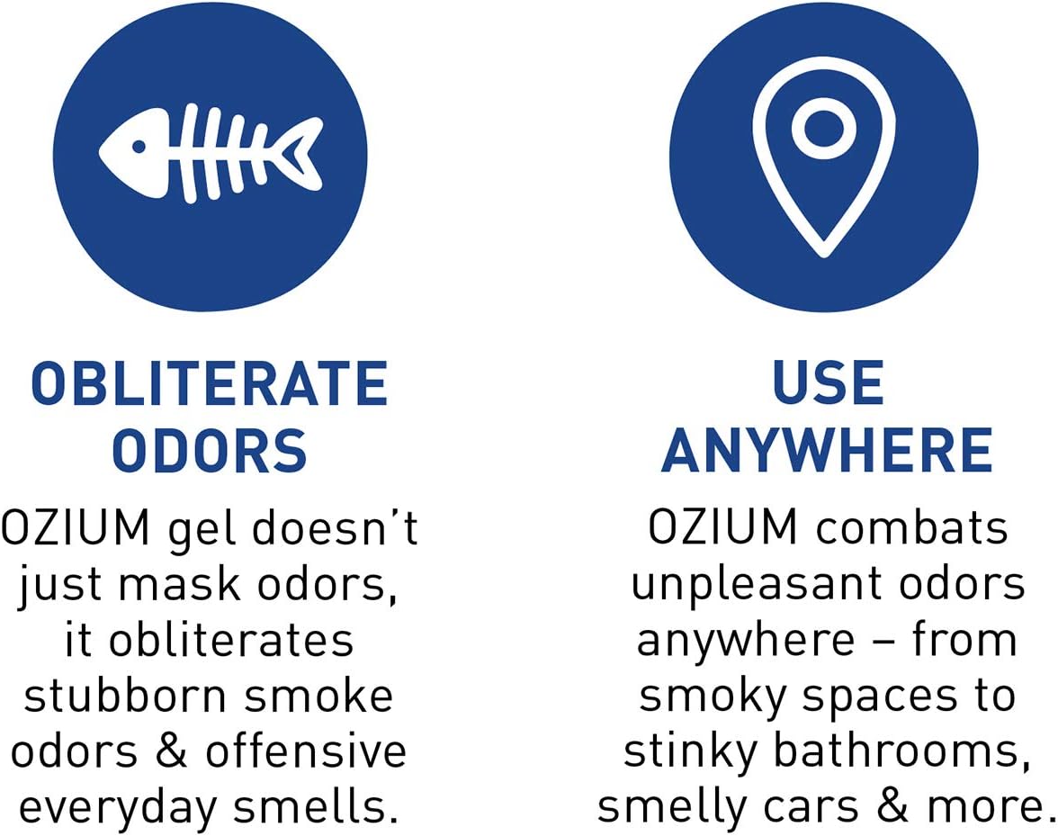 Ozium 8 Oz. 1 Pack Odor Eliminating Gel for Homes, Cars, Offices and More : Health & Household