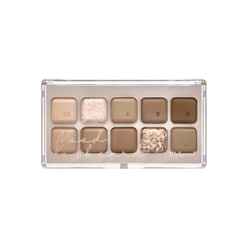 Lilybyred Mood Keyboard Eyeshadow Palette | Soft Neutral Ash Color, Long-Wearing, Glitter, Clear Watercolor | Palette With Easy Color Matching For All | K-Beauty (03#Ash Beige)