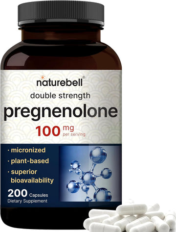 Pregnenolone 100mg, 200 Capsules | 99%+ Purity, Micronized Grade for H