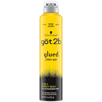 Got2B Glued Spray Wax With 2-In-1 Dual Spray Nozzle, 8 Oz