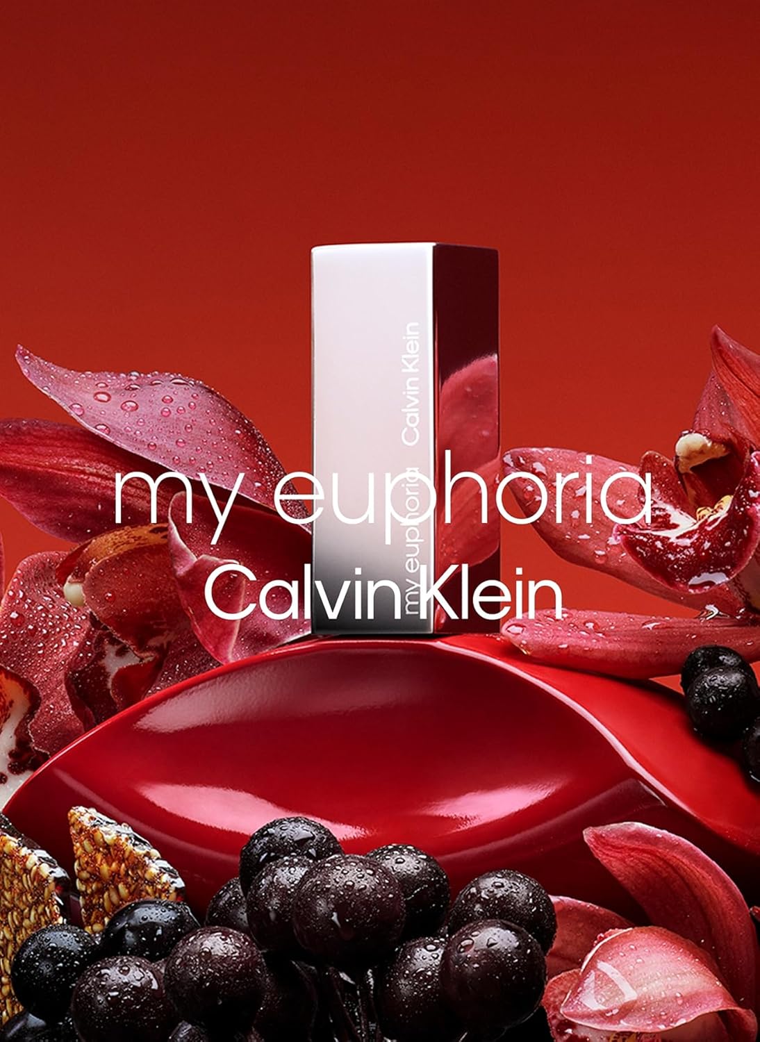 CALVIN KLEIN My Euphoria - Eau de Parfum for Women - Amber Floral Fragrance with Notes of Blackcurrant Buds Essence, Orchid Flambé Accord and Cypriol Essence - High Longevity - 100ml : Amazon.co.uk: Beauty
