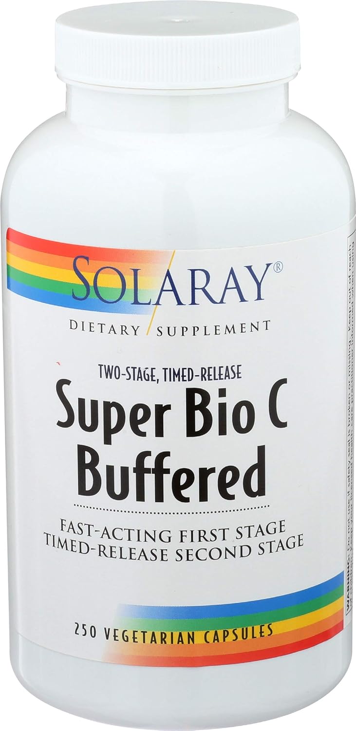 Solaray, Tstr Super Bio C - Buffered, 250 Count