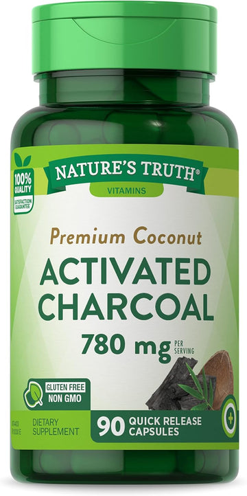 Nature'S Truth Activated Charcoal Pills | 90 Count | Non-Gmo & Gluten Free Capsules