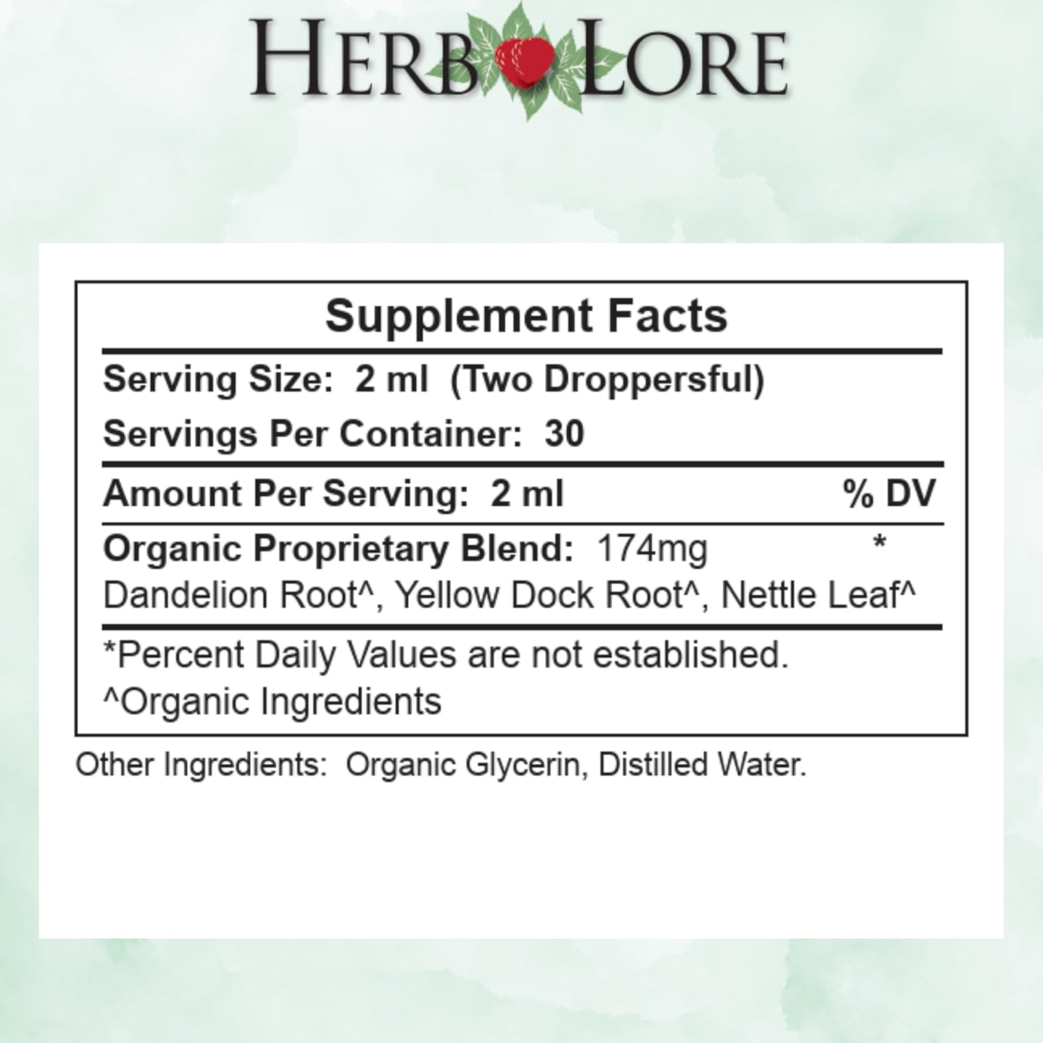 Herb Lore Iron Tonic - Organic Liquid Iron Drops Supplement For Kids & Women - Baby, Infant & Toddler Friendly - Plant Based, Vegan, Gentle, Non Constipating Herbal Tincture (4 Fl Oz) : Health & Household