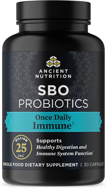 Ancient Nutrition Probiotics For Women, Sbo Probiotics Women'S 60Ct, Digestive And Immune Support, Bloating Relief For Women, Gluten Free, Superfoods Blend, 25 Billion Cfus