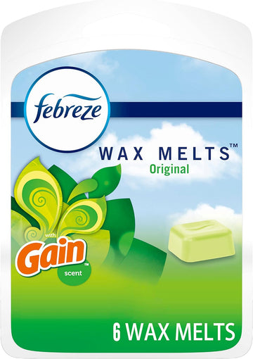 Febreze Wax Melts Air Freshener With Gain, Original Scent (Pack of 8)