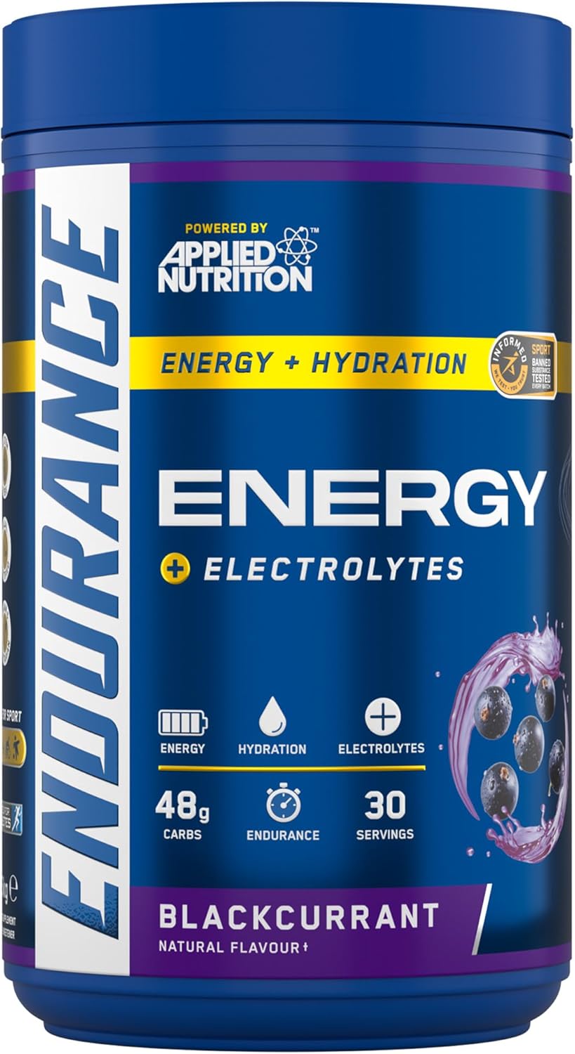 Endurance Energy Drink Powder High In Carbohydrates And Electrolytes Quick Energy For Performance Sports (1.5Kg - 30 Servings) (Blackcurrant)