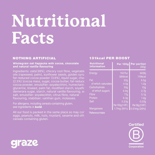 Graze - Healthy Snacks Flapjacks Cherry Bakewell Oats Bars - Packaging May Vary - (Cherry Bakewell, 9 X 50G)