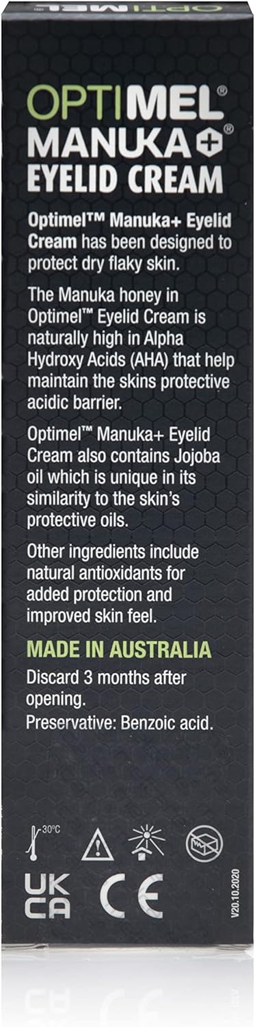 Optimel Manuka Honey Eyelid Cream 15g - Dry Itchy Flaky Skin Treatment & Relief - Eczema & Dermatitis - for Eyelids & Face : Amazon.co.uk: Beauty