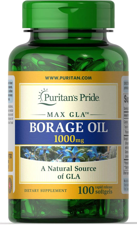 Puritan's Pride Borage Oil, 1 Gram : Health & Household