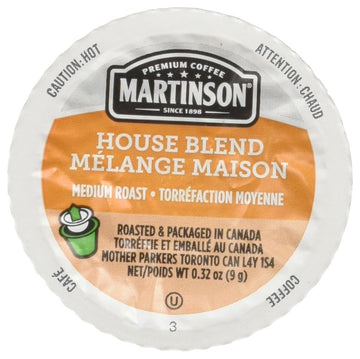 Martinson Single Serve Coffee Capsules, House Blend, Compatible With Keurig K-Cup Brewers, 48 Count