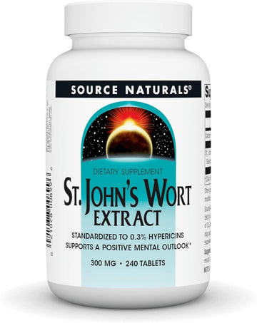 Source Naturals St. Johns Wort Extract 300 mg Supports a Positive Mental Outlook - 240 Tablets