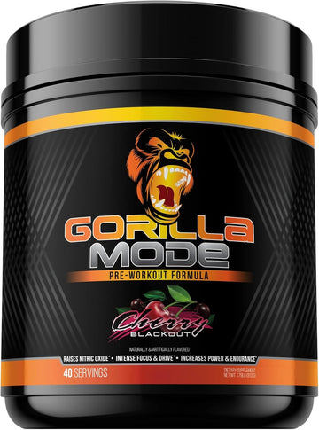 Gorilla Mind Pre Workout - Massive Pumps Laser Focus Energy Power - L-Citrulline, Creatine, L-Tyrosine, Betaine, Hydroprime, Alpha-Gpc, 400Mg Caffeine, Huperzine A 786G (Cotton Candy Grape)
